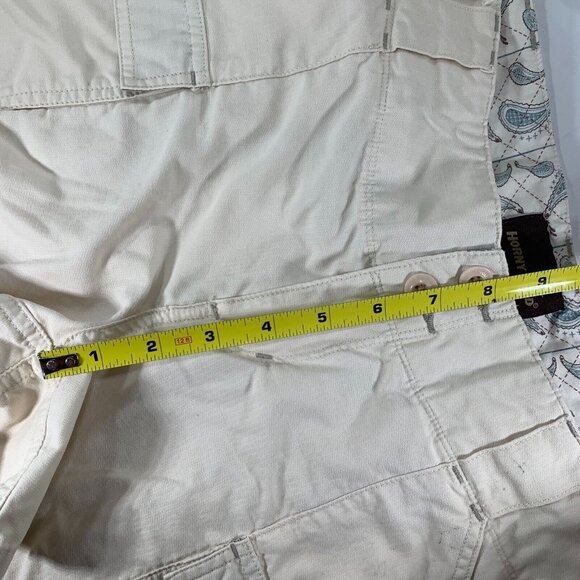 Horny Toad Shorts Womens 8 White Cream Khaki Hiking Walking Cotton Pockets READ - Picture 9 of 10